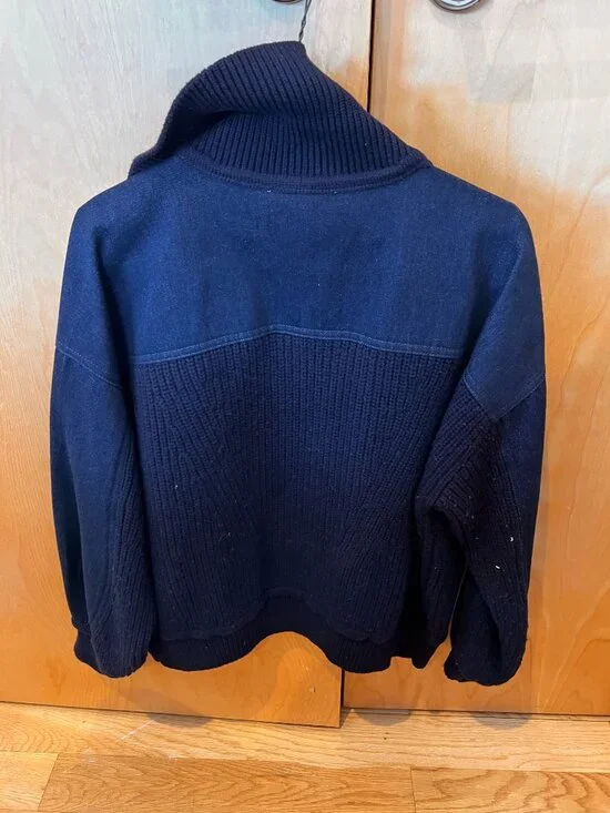 ba&sh Meredith Jacket | 1950s Boxy Blazer | Pearl M / marine. Size Small - Picture 4 of 4